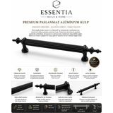 ESBH 128 mm Premium Siyah Çizgili Mobilya Kulpu – Paslanmaz Alüminyum Modern Dolap ve Çekmece Kulbu