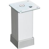 ESBH 40X40 Alüminyum Kare Ayak Mat Krom 5 cm Ayarlanabilir Mobilya Dolap Masa Ayağı 4 Adet