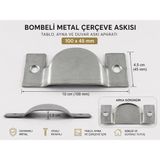 ESBH Bombeli Metal Çerçeve Askısı 100X45 mm – Vidalı Tablo, Ayna ve Duvar Askı Aparatı 2 Adet