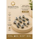 ESBH Minifix Takımı Metal Dübel Seti 10 Takım Mobilya Bağlantı Aparatı Dolap Birleştirme