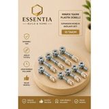 ESBH Minifix Takımı Plastik Dübelli 10 Takım Expansion Mobilya Bağlantı Seti