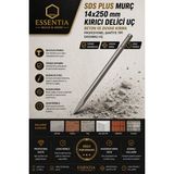 ESBH Sds Plus Murç 14X250 mm Kırıcı Delici Uç Beton ve Duvar Kırma Profesyonel Şantiye Tipi Dayanıklı Uç - Gri