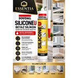 ESBH Soudal Silicone U Beyaz Silikon 280 ml Saniter Silikon Mastik Banyo Mutfak Duşakabin Lavabo
