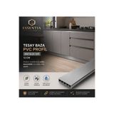 ESBH Tesay Pvc Baza Profili 12 cm Metalik Gri 140 cm – Mutfak Dolabı Süpürgelik Profili