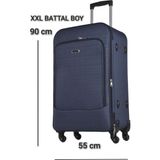 Esbuik Xxl Battal Boy 90 cm Körüklü Kumaş Valiz & Bavul - Lacivert - RENK