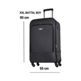 Esbuik Xxl Battal Boy Dev Boy 90 Cm Körüklü Kumaş Valiz & Bavul Antrasit