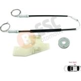 ESC Otomotiv Peugeot 407 6E 6D 2004-2011 4/5 Kapı 9644893680 İçin Elektrikli Arka Sağ Cam Kriko Tamir Seti