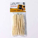 Esca Beyaz Burgu Çiğneme Kemiği Köpek Ödülü 12 Cm (20 Li Paket)