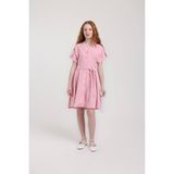 Escabel Kız Çocuk 5021 Desenli Elbise - 11 Yaş - Pembe