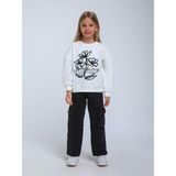 Escabel Kız Çocuk Çiçek Nakışlı Sweatshirt - Beyaz - 11 - 12 Yaş