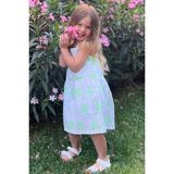 Escabel Kız Çocuk Elbise Çiçek Desenli 1.5-5 Yaş, Beyaz - 1,5 Yaş