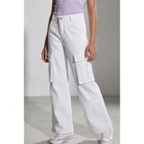 Escabel Kız Çocuk Gabardin Pantolon Kargo Cep Detaylı 10-14 Yaş, Beyaz - 10 Yaş