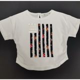 Escabel Kız Çocuk Iç Penye T-Shirt - Altın - Beyaz - Siyah - 2 Yaş