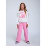 Escabel Kız Çocuk Love Yazılı Kapüşonlu Sweatshirt - 5 Yaş - Ekru
