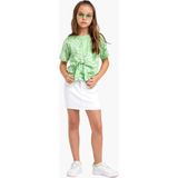 Escabel Kız Çocuk Önden Bağlamalı T-Shirt - 4 - 5 Yaş - Yeşil - Beyaz