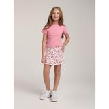 Escabel Kız Çocuk Pamuklu Kolları Kısa Fırfırlı T-Shirt - Pembe - 4 - 5 Yaş