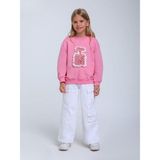 Escabel Kız Çocuk Parfüm Şişesi Örgü Detaylı Sweatshirt - Pembe - 5 Yaş