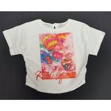 Escabel Kız Çocuk T-Shirt Iç Penyeli - Beyaz - Turuncu - Fuşya - 1 Yaş