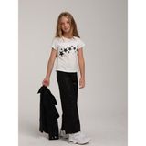 Escabel Kız Çocuk Yıldız Taş Işlemeli Tasarım T-Shirt - Beyaz - 9 Yaş