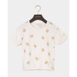Escada Logolu Lastik Kol Çocuk T-Shirt - 14 - Beyaz