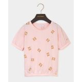 Escada Logolu Lastik Kol Çocuk T-Shirt - 14 - Pudra