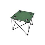 Escamp Katlanabilir Kare Kamp Masası 58x58x50 cm, Yeşil, Kumaş, Outdoor Piknik için İdeal
