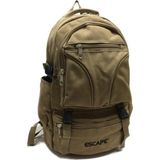 Escape 501 Bej Kanvas Kumaş Dağcı Sırt Çantası Ergonomik Tasarım ve Geniş Bölmelerle
