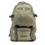 ESCAPE Unisex Haki Sırt Çantası Kanvas Kumaş Çanta
