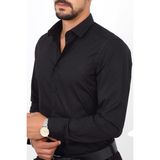 Escardin Slim Fit Siyah Renk Erkek Gömlek - 02S-Siyah