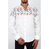 Escardin Slim Fit Üst Desenli Beyaz Renk Erkek Gömlek - XL - 001-Beyaz