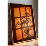 Esci Design Ahşap Çerçeveli Tablo - Gölge Tablo - Soyut Tablo - Güneş Tablo - Altın Saatler - Golden Hour - Premium Tablo - Lüks Tablo - Luxury Wall Art - Oturma Odası Tablo - Tiktok Tablo