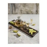 Esci Design Ahşap Sunumluk - Ahşap Tekila Set Sunum - Ahşap Masaüstü Organizer - Ahşap Sunum Tabağı