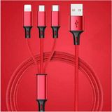 Escom Gold Çoklu Şarj 3in1 Iphone/micro/type-C Hızlı Şarj Kablosu 1.2m
