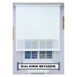 ESDEH LAZER STOR Perde (KIRIK BEYAZ) - KALIN Stor Kumaşı - 30 CM Lazer Yüksekliği