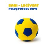 esdishopping Peluş Futbol Topu Sarı-Lacivert Yumuşak Peluş Top 20x20cm