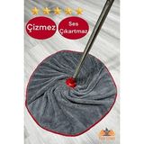 Esdiva Butik Gri Mega Boy Mikrofiber Mop Yedek Ucu Yüksek Kalite ve Dayanıklı Malzeme ile Çizmez Özellik