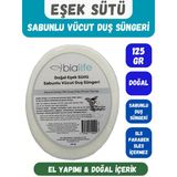 Eşek Sütü Özlü Doğal El Yapımı Sabunlu Vücut Duş Süngeri - Bialife