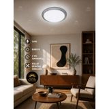 Esemlight 24W Tavan Armatürü, Kristal Gri Çerçeveli, 6400K Beyaz Işık, Enerji Tasarruflu, Modern Stil