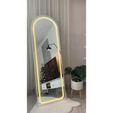 Esenhome DECOR Beyaz Çerçeveli Günışığı Ledli Oval Boy Aynası 180x60cm - 60*180cm