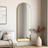 Esenhome DECOR Gold Çerçeveli Oval Duvar Aynası 60X180CM - Altın