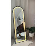 Esenhome DECOR Siyah Çerçeveli Günışığı Ledli Oval Boy Aynası 60x180cm - 60*180cm