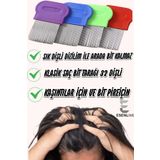ESENLİWE 4 Adet Professional Plastik Saplı Klasik Saç Bit Tarağı 32 Dişli Metal Uçlu Tarak