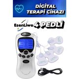 Esenliwe 4 Pedli Tens Ems Masaj Cihazı Fonksiyonel Kolay Kullanım 2 Kanal 8 Program - Beyaz