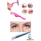 ESENLİWE Mıknatıslı Maneyetik Kirpik Tutucu 2'Li Kirpik Seti Paslanmaz Çelik Kirpik Tutucu Uygulama Set