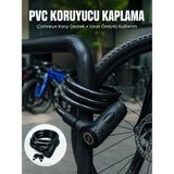 Eseno Select 24 mm Kalın Çelik Halat ile Motosiklet ve Bisikletiniz Için Güçlü Güvenlik