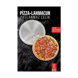 Eseno Select 6 Lı Paslanmaz Çelik Pizza-Lahmacun Tepsisi – Delikli Tasarım Ile Mükemmel Pişirme 32 cm 722