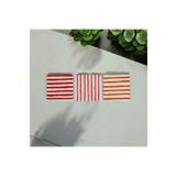 Esepix Kare Line El Yapımı Taş Renkli Dekoratif Bardak Altlığı 3"lü Set Renkli Stone Coasters