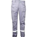 Eser - 16-12 Gabardin Komando Cepli Iş Pantolonu Reflektörlü - Yazlık - Gri - XXXL