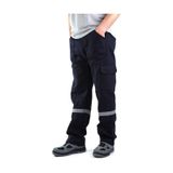 Eser-16-12 Gabardin Komando Cepli Pantolon Reflektörlü-Lacivert