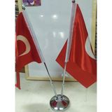 Eser 2 Taraflı Masaya Koymalık Türk Bayrağı
